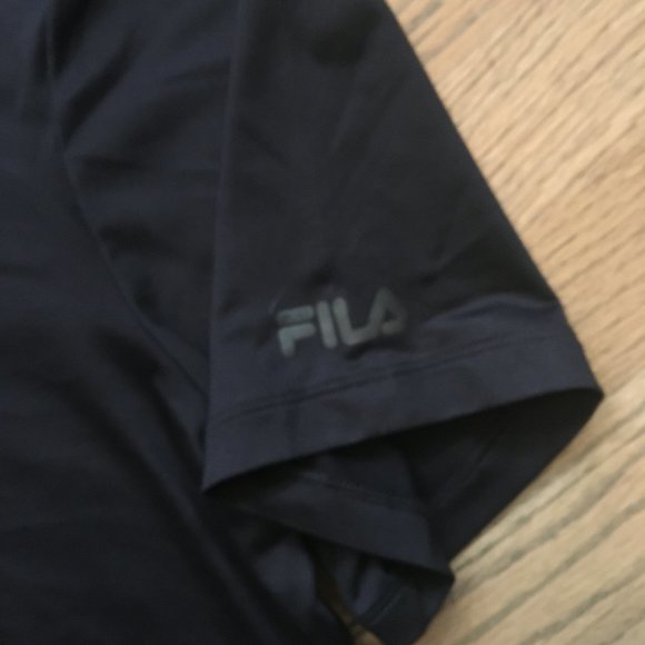 Black Fila Sport Short Sleeve Polo XXL - Picture 2 of 3